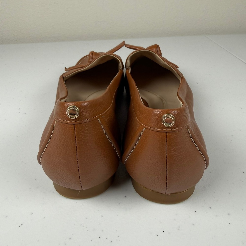 Cole Haan Womens 7 Caddie Bow Loafers Brown Leather GrandSeries W18162 Classic - Picture 8 of 9